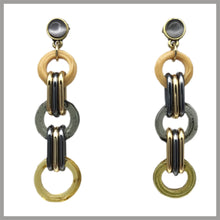 Carica l'immagine nel visualizzatore di Gallery, OCCM15 - Orecchini catena cerchio vetro di Murano