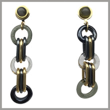 Carica l'immagine nel visualizzatore di Gallery, OCCM7 - orecchini catena cerchio vetro di Murano