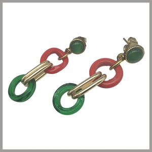 OCCM4 - orecchini catena cerchio di Murano