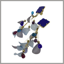 Carica l&#39;immagine nel visualizzatore di Gallery, OCLGPF2 - Orecchini Clip Gocce Cristallo Pendenti Petali Fiore
