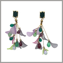 Carica l'immagine nel visualizzatore di Gallery, OGPF3 - Orecchini Gocce Cristallo Pendenti Petali Fiore