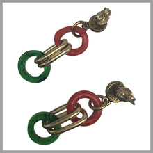 Carica l'immagine nel visualizzatore di Gallery, OCCM4 - orecchini catena cerchio di Murano