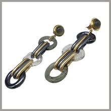 Carica l'immagine nel visualizzatore di Gallery, OCCM7 - orecchini catena cerchio vetro di Murano