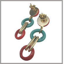 Carica l'immagine nel visualizzatore di Gallery, OCCM6 - Orecchini catena vetro di Murano