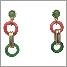 Carica l'immagine nel visualizzatore di Gallery, OCCM4 - orecchini catena cerchio di Murano