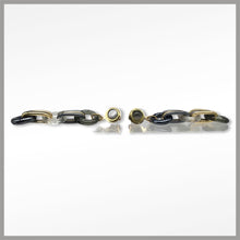 Carica l'immagine nel visualizzatore di Gallery, OCCM7 - orecchini catena cerchio vetro di Murano