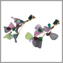 Carica l'immagine nel visualizzatore di Gallery, OGPF3 - Orecchini Gocce Cristallo Pendenti Petali Fiore