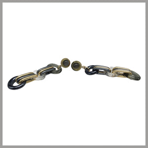 OCCM7 - orecchini catena cerchio vetro di Murano