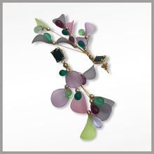 Carica l'immagine nel visualizzatore di Gallery, OGPF3 - Orecchini Gocce Cristallo Pendenti Petali Fiore