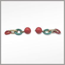 Carica l'immagine nel visualizzatore di Gallery, OCCM6 - Orecchini catena vetro di Murano