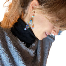 Carica l'immagine nel visualizzatore di Gallery, OGPF5 - Gocce Cristallo Pendenti Petalo Fiore