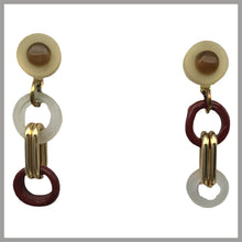 Carica l'immagine nel visualizzatore di Gallery, OCCM12 - orecchini catena cerchio vetro di Murano