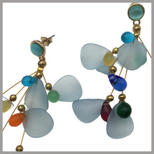 Carica l'immagine nel visualizzatore di Gallery, OGPF5 - Gocce Cristallo Pendenti Petalo Fiore