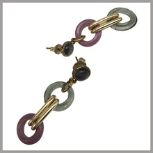 Carica l'immagine nel visualizzatore di Gallery, OCCM14 - Orecchini catena cerchio vetro di Murano