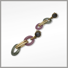 Carica l'immagine nel visualizzatore di Gallery, OCCM14 - Orecchini catena cerchio vetro di Murano