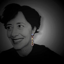 Carica l'immagine nel visualizzatore di Gallery, OCCM3 - orecchini catena cerchi Murano