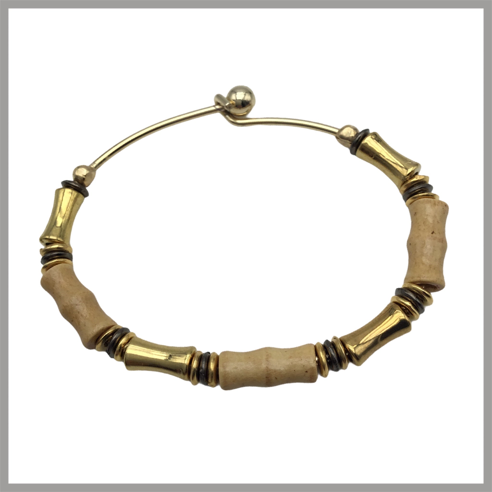 Bracciale vintage a righe - 65 mm - Acciaio inossidabile 304L Dorato x1 - Perles & Co Bracciale vintage a righe - 65 mm - Acciaio inossidabile 304L Dorato x1 - Perles & Co